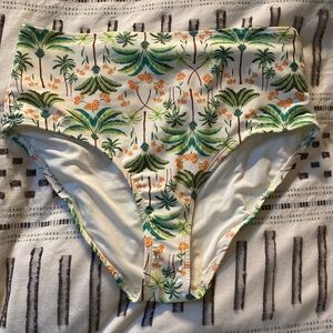 High waisted swim bottoms